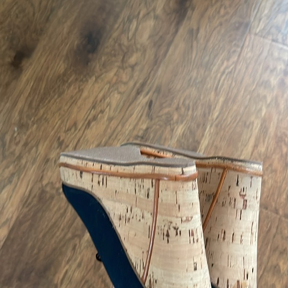 Chloe lace up cork platform wedges - Picture 8 of 10